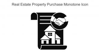 Real Estate Property Purchase Monotone Icon In Powerpoint Pptx Png And Editable Eps Format