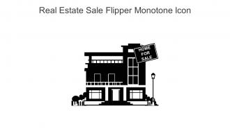 Real Estate Sale Flipper Monotone Icon In Powerpoint Pptx Png And Editable Eps Format