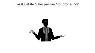 Real Estate Salesperson Monotone Icon In Powerpoint Pptx Png And Editable Eps Format