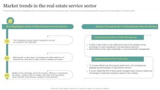 Real Estate Start Up Business Plan Market Trends In The Real Estate Service Sector BP SS
