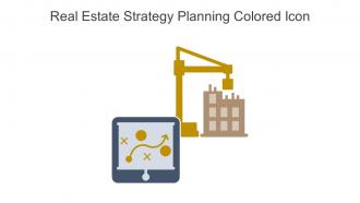 Real Estate Strategy Planning Colored Icon In Powerpoint Pptx Png And Editable Eps Format