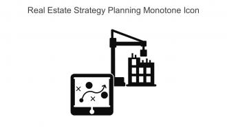 Real Estate Strategy Planning Monotone Icon In Powerpoint Pptx Png And Editable Eps Format