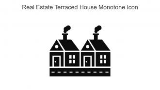 Real Estate Terraced House Monotone Icon In Powerpoint Pptx Png And Editable Eps Format