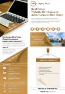 Real estate website development advertisement one pager presentation report infographic ppt pdf document