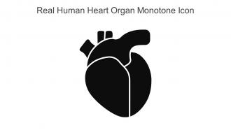 Real Human Heart Organ Monotone Icon In Powerpoint Pptx Png And Editable Eps Format