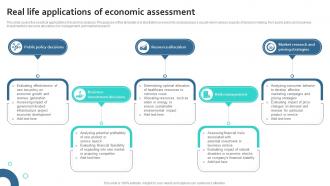 Real Life Applications Of Economic Assessment