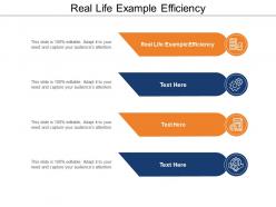 Real life example efficiency ppt powerpoint presentation summary display cpb