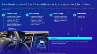 Real Life Example Of IOT Artificial Intelligence Autonomous Vehicles By Tesla Merging AI And IOT