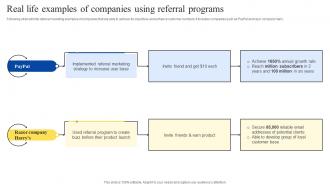 Real Life Examples Of Companies Referral Marketing Program For Customer Acquisition