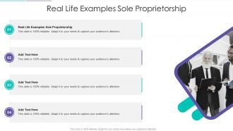 Real Life Examples Sole Proprietorship In Powerpoint And Google Slides Cpb