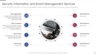 Real time analysis of security alerts security information and event management services