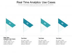 Real time analytics use cases ppt powerpoint presentation slides icons cpb