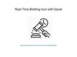 Real time bidding icon with gavel