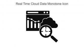Real Time Cloud Data Monotone Icon In Powerpoint Pptx Png And Editable Eps Format
