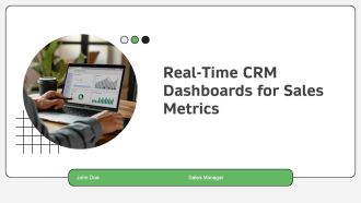 Real Time CRM Dashboards For Sales Metrics PPT Guidelines AT