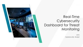 Real Time Cybersecurity Dashboard For Threat Monitoring PPT Graphics AT