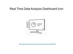 Real time data analysis dashboard icon