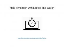 Real time icon with laptop and watch