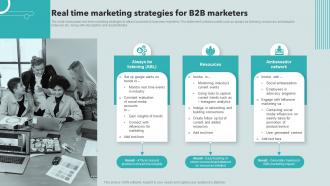 Real Time Marketing Strategies For B2B Marketers