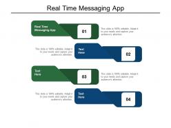 Real time messaging app ppt powerpoint presentation inspiration visual aids cpb