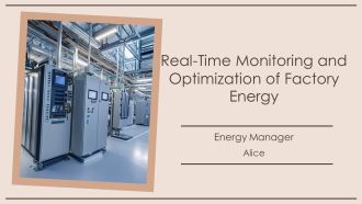 Real Time Monitoring And Optimization Of Factory Energy PPT Mockup AT