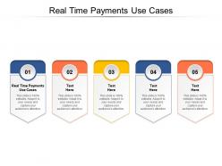Real time payments use cases ppt powerpoint presentation outline example introduction cpb