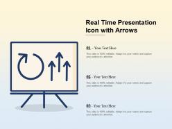 Real time presentation icon with arrows