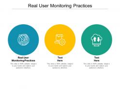Real user monitoring practices ppt powerpoint presentation show icons cpb