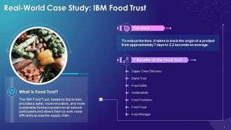 Real World Case Study Of IBM Food Trust Training Ppt