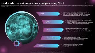 Real World Content Automation Examples Using NLG Ppt Information