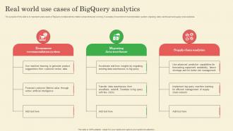 Real World Use Cases Of Bigquery Analytics