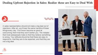 Realize Prospects Are Easy To Handle Upfront Sales Rejections Training Ppt