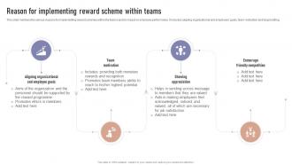 Reason For Implementing Reward Scheme Formulating Team Development