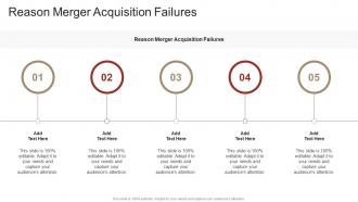 Reason Merger Acquisition Failures In Powerpoint And Google Slides Cpb
