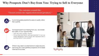 Reason Prospects Do not Buy Trying To Sell To Everyone Training Ppt