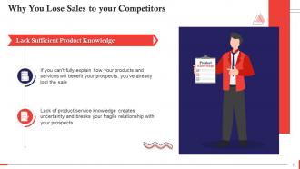 Reasons Behind Losing Sales To Competitors Training Ppt Compatible Downloadable