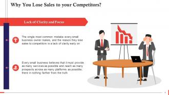 Reasons Behind Losing Sales To Competitors Training Ppt Designed Downloadable