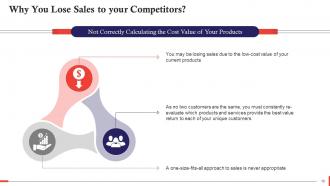 Reasons Behind Losing Sales To Competitors Training Ppt Appealing Downloadable