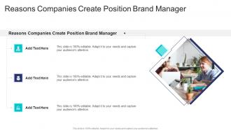 Reasons Companies Create Position Brand Manager In Powerpoint And Google Slides Cpb