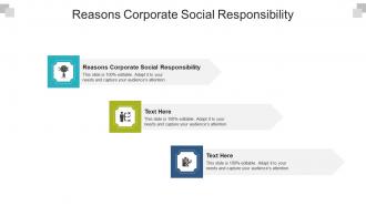 Reasons corporate social responsibility ppt powerpoint presentation ideas vector cpb