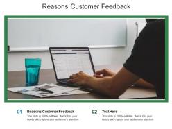 Reasons customer feedback ppt powerpoint presentation ideas slides cpb