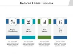 Reasons failure business ppt powerpoint presentation styles files cpb