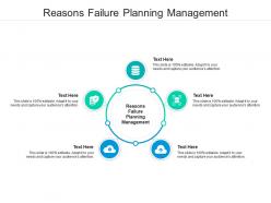 Reasons failure planning management ppt powerpoint presentation infographic template visuals cpb
