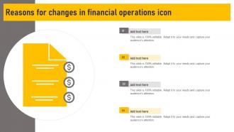 Reasons For Changes In Financial Operations Icon