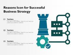 Reasons icon for successful business strategy