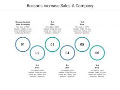 Reasons increase sales a company ppt powerpoint presentation inspiration ideas cpb