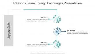 Reasons Learn Foreign Languages Presentation In Powerpoint And Google Slides Cpb