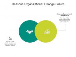Reasons organizational change failure ppt powerpoint presentation summary examples cpb