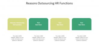 Reasons outsourcing hr functions ppt powerpoint presentation ideas brochure cpb