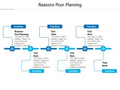 Reasons poor planning ppt powerpoint presentation model slides cpb
